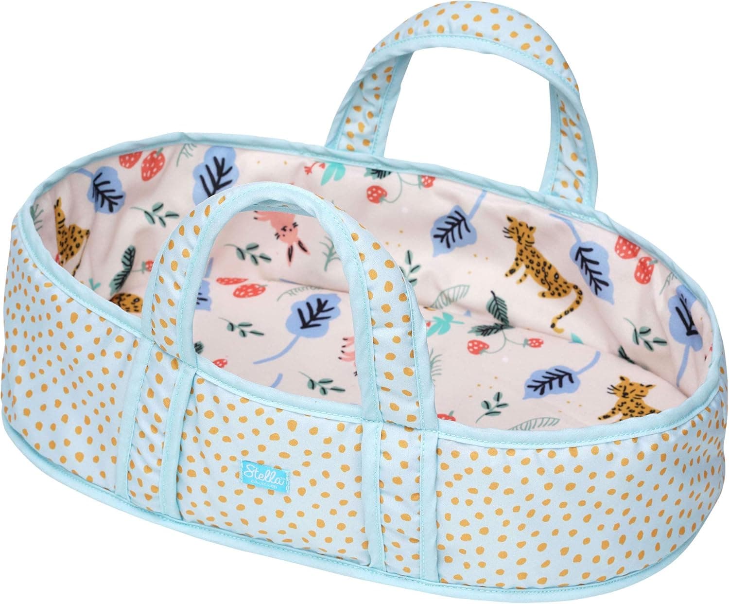 Manhattan Toy Stella Collection Soft Fabric Baby Doll Bassinet and Carrier for 12" to 15" Baby Dolls