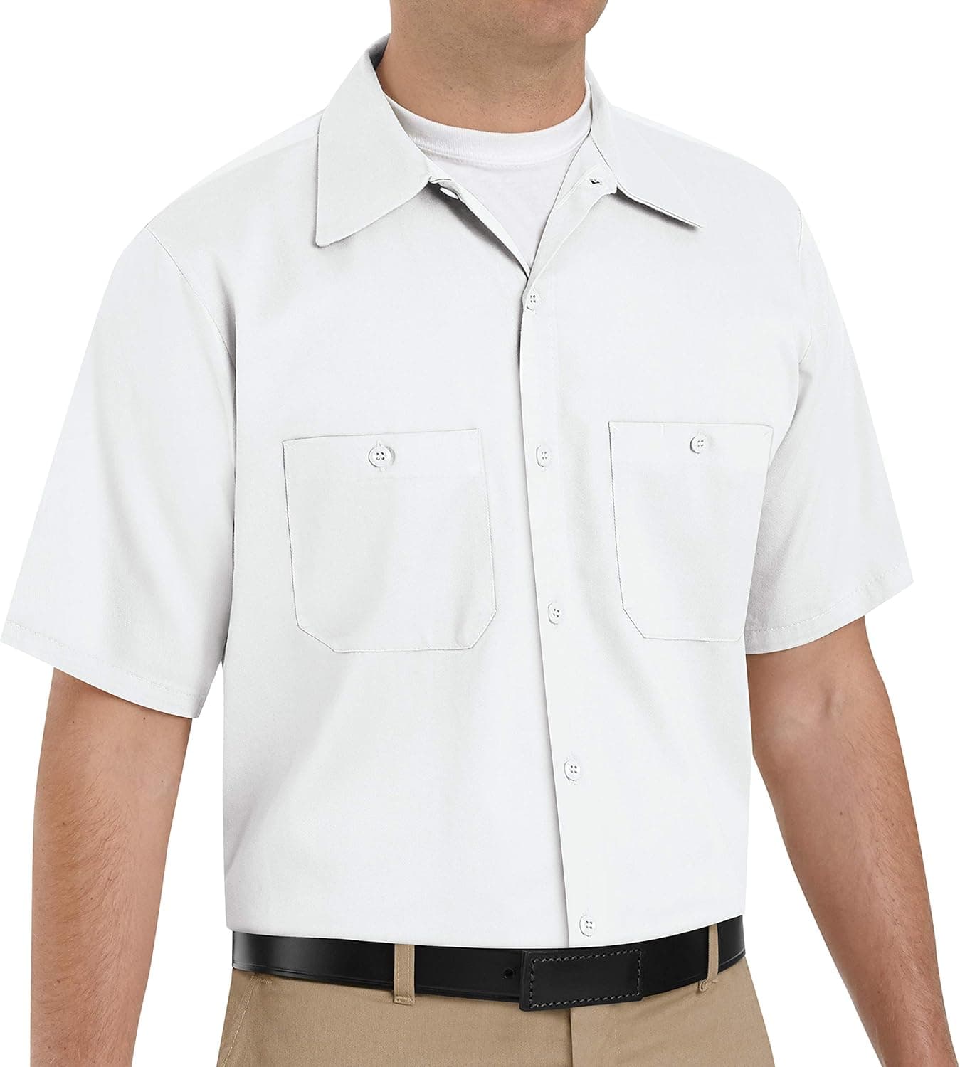 Red Kap Men's Standard Short Sleeve Wrinkle-Resistant Cotton Work Shirt
