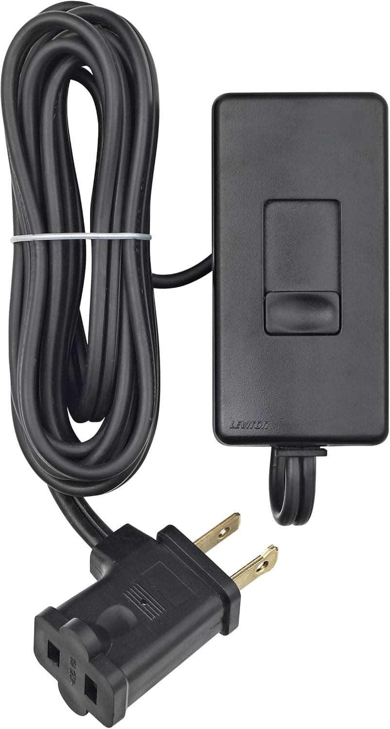 Leviton TBL03-10E Tabletop Slide Control Lamp Dimmer, 300-Watt, Black