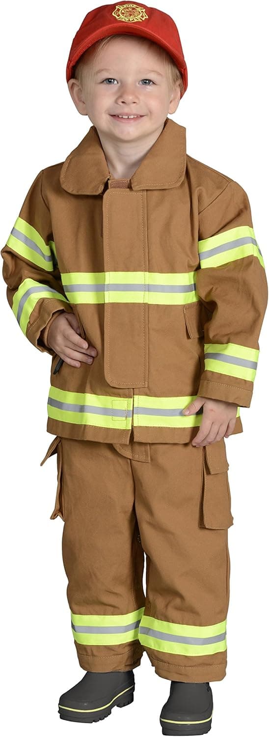 Aeromax Jr. Los Angeles Fire Fighter Suit, Tan, 18 Months. The Best #1 Award Winning Firefighter Suit. The Most Realistic Bunker Gear for Kids Everywhere. Just Like The Real Gear!
