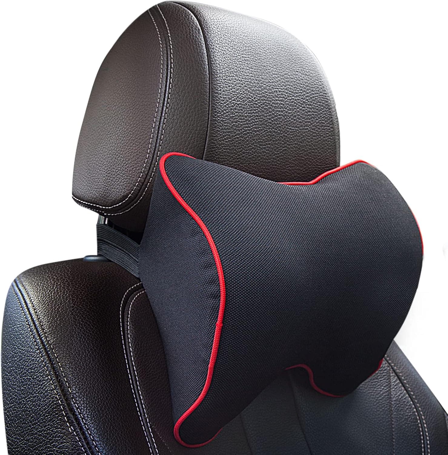 ZATOOTO Car Neck Pillow Memory Foam - Neck Pain Relieved Cervical Support Black Headrest Driving Adjust Height TX- Black