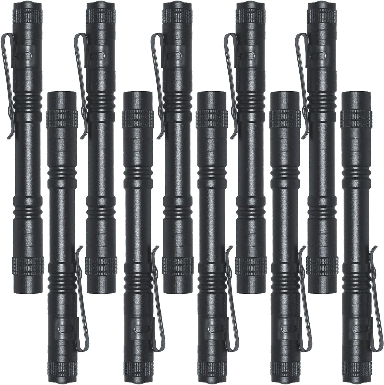 Beieverluck 10 Pack Small Mini LED Flashlight Handheld Pen Light Flashlight Tactical Pocket Torch PenLight with Clip Led Pen Flashlight for Camping Outdoor Emergency Inspection
