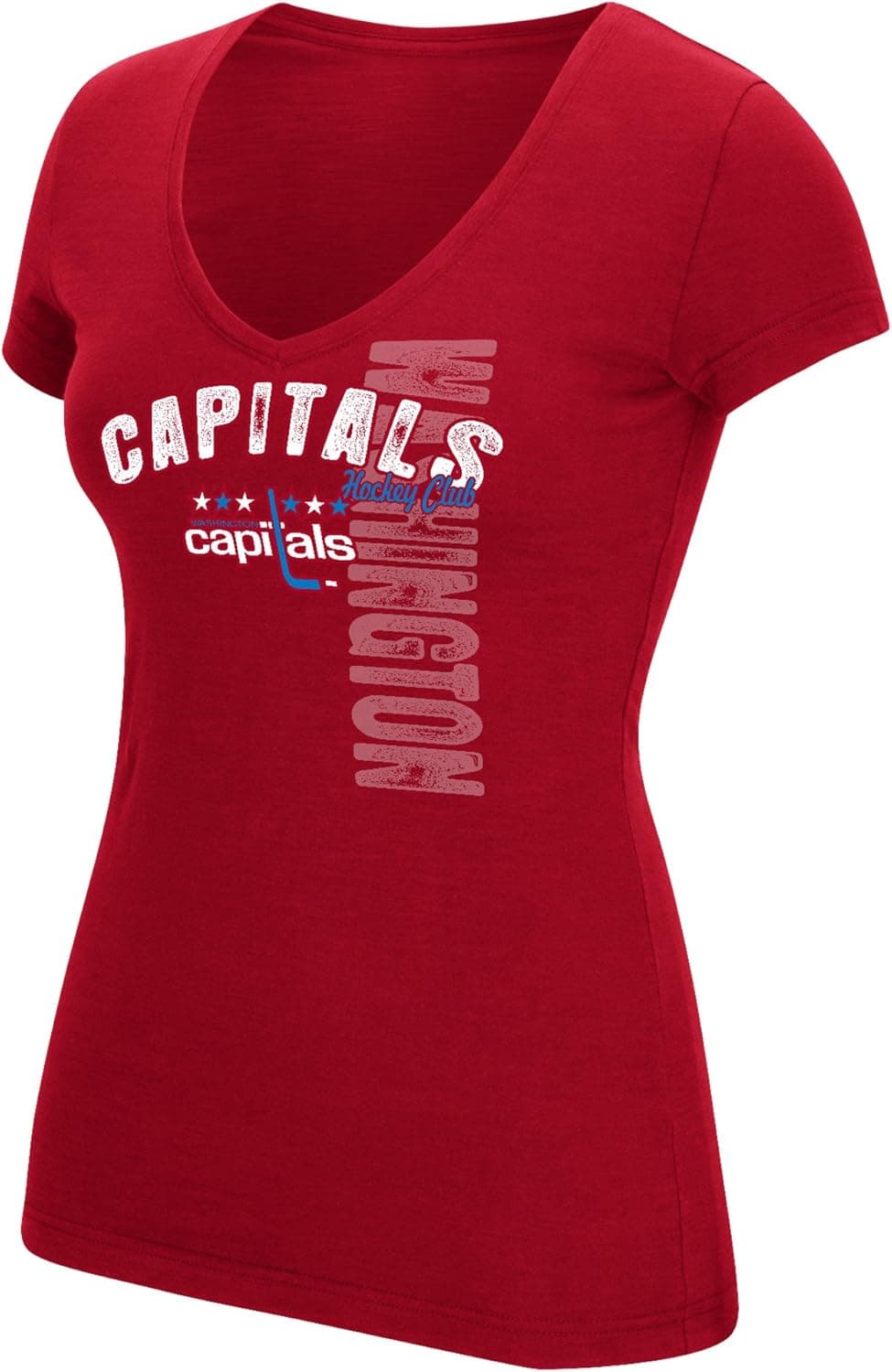 NHL Women's CCM Short Sleeve Slub V-Neck Tee