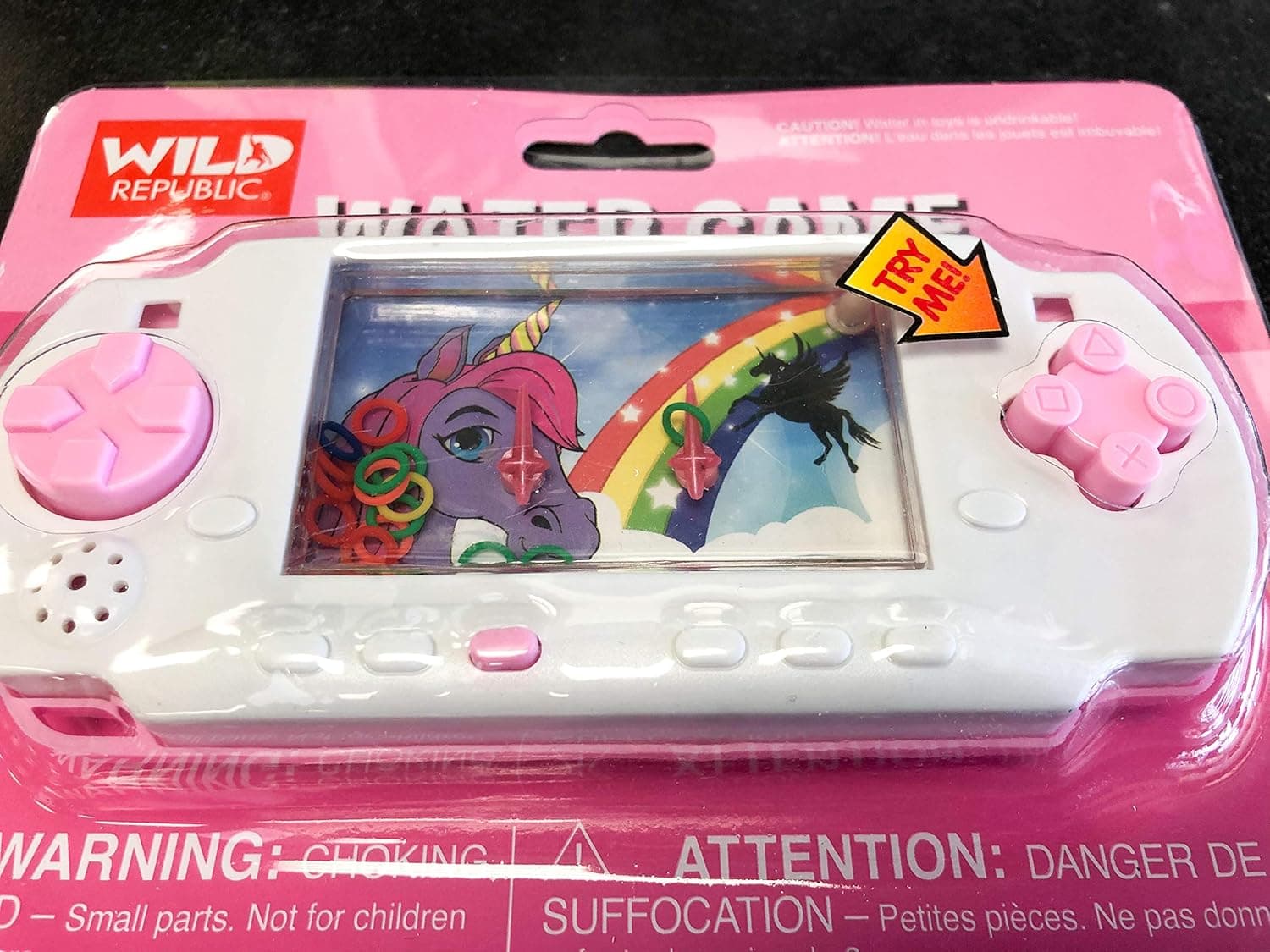 WILD REPUBLIC Water Games Unicorn, Sensory Toys, Kids Gifts, Hand Held Toys, Unicorn Party Favors, 6"