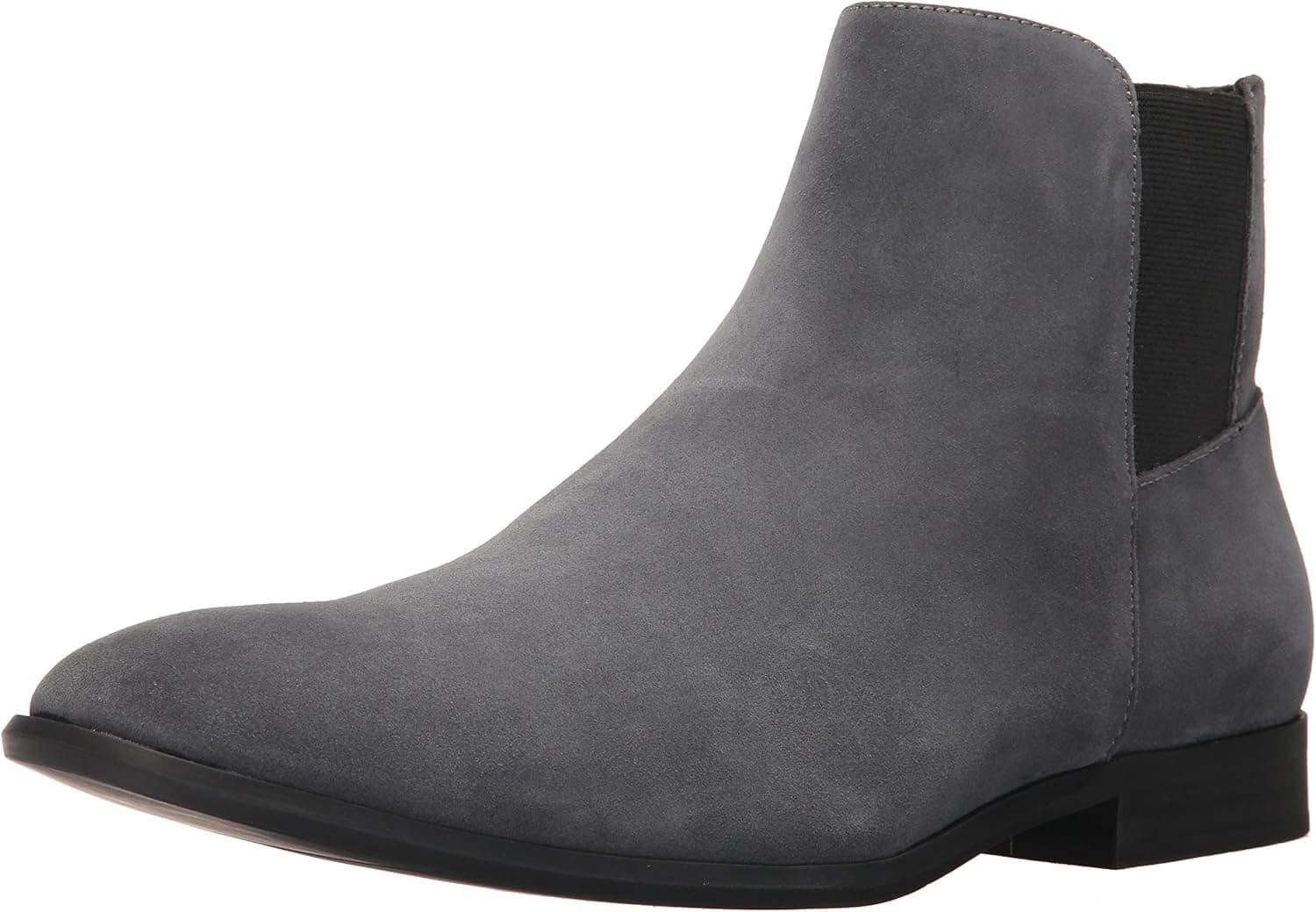 Calvin Klein Men's Larry Ankle Bootie, Grey Suede, 10 M US