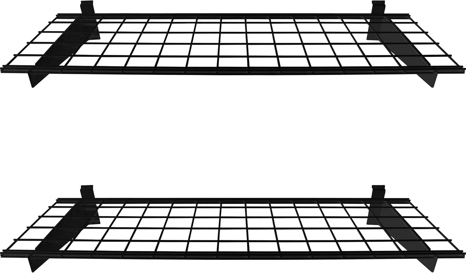 HyLoft 00291 45-Inch by 15-Inch Slat Wall Shelf, 2-Pack, Black (Slat Wall Only)