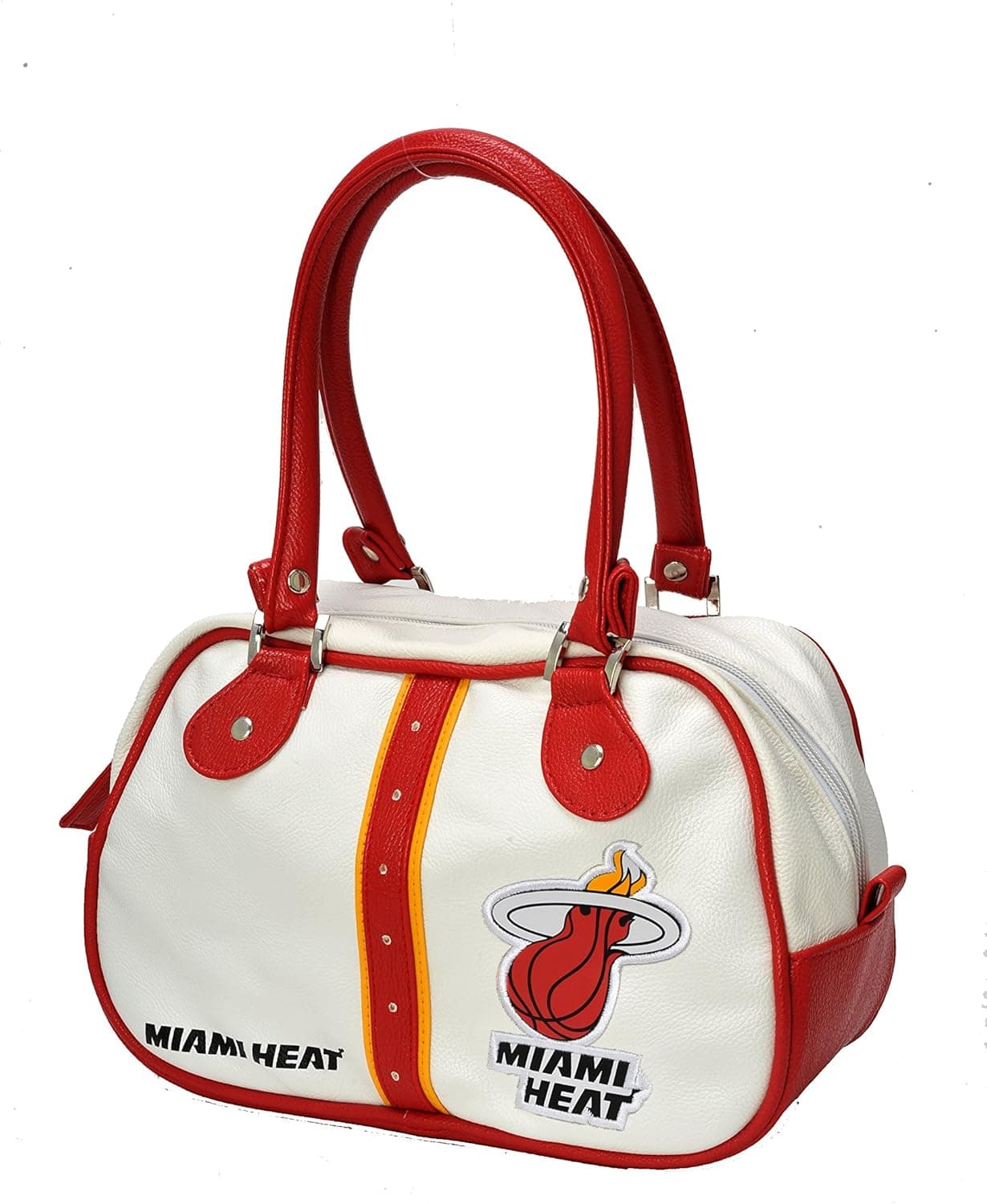 Concept One NBA Miami Heat Ethel Pebble Handbag, 10.5-Inch, White