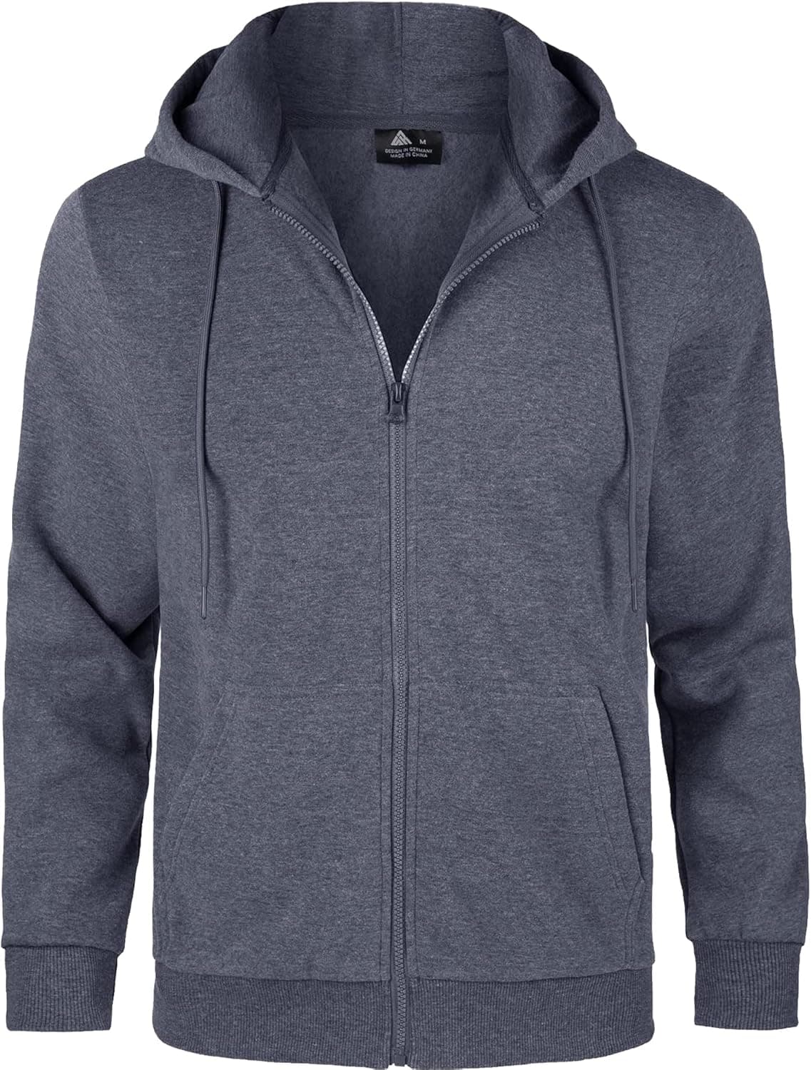 JACKETOWN Hoodies for Men Full-Zip Hooded Sweatshirt Slim Fit Softshell Hoody Jacket