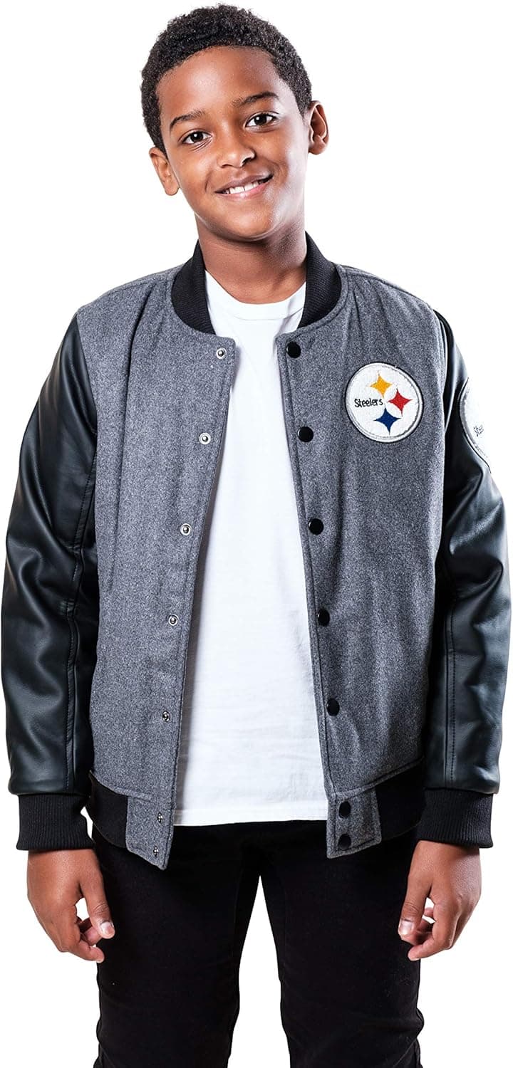 Ultra Game NFL Boys Classic Baseball Varsity Jacket