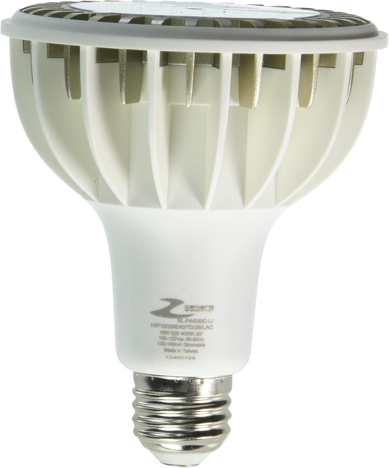 Zenaro RSLPAR30C-L-10W4000KTD25 25-Degree PAR30 Long Neck LED Bulb, Cool White