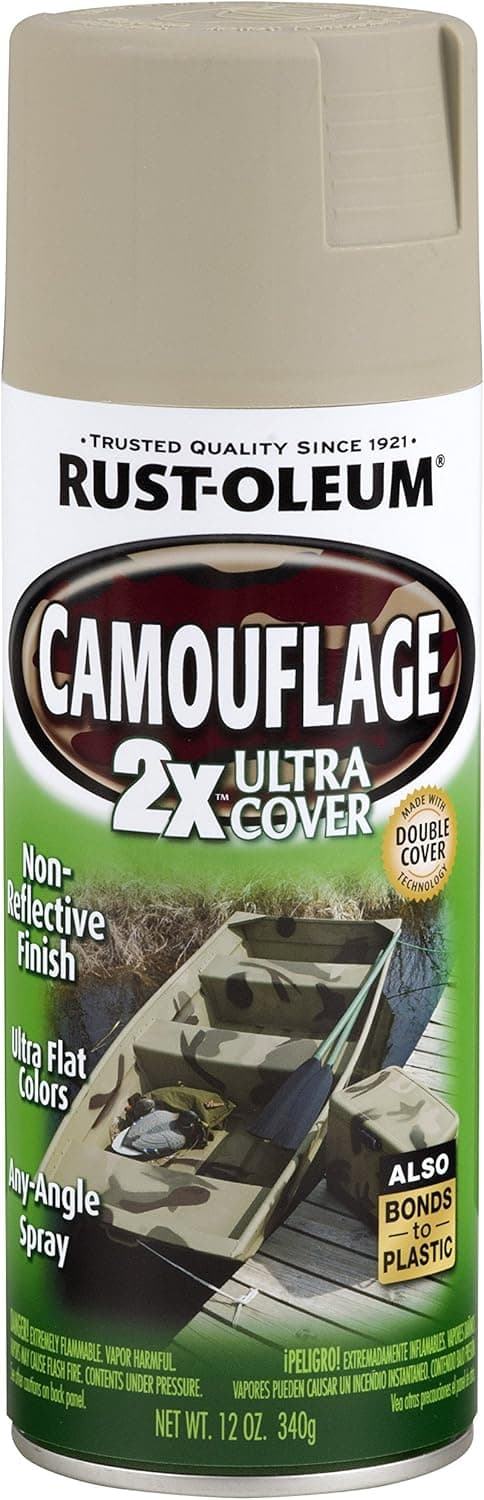 Rust-Oleum 279180 Specialty Camouflage Ultra Cover 2X Spray Paint, Sand, 12-Ounce