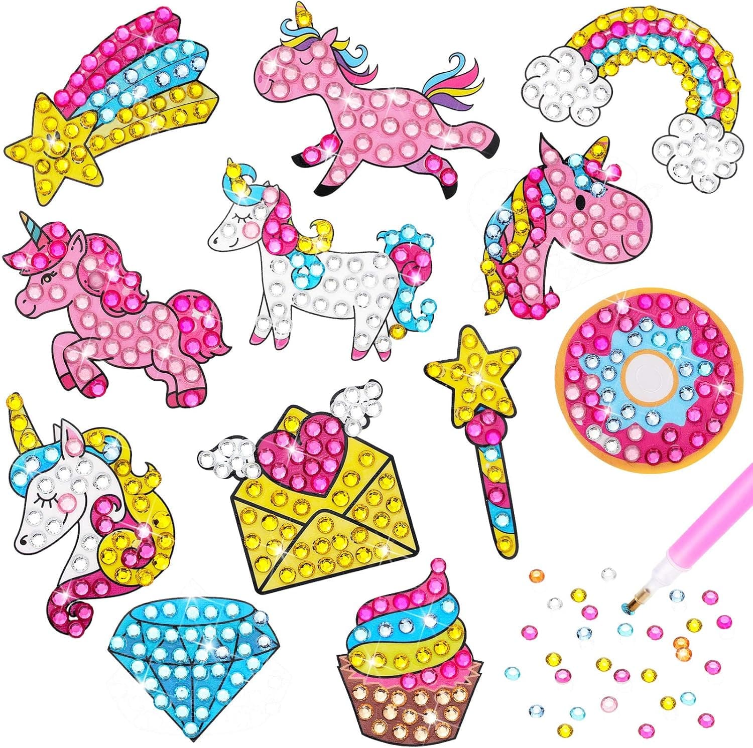 Zonon Big Gem Diamond Painting Kit Create Your Own Magical Stickers and Suncatchers Diamond Art for Kids