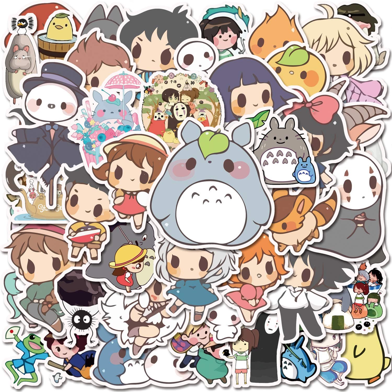 YIZIZ Studio Ghibli Stickers| 49 Pcs | Hayao Miyazaki Anime Stickers| Vinyl Waterproof Stickers for Laptop,Phone,Computer,Phone,Car,Skateboard, Hydro Flask,Water Bottles(Studio Ghibli Film-49)