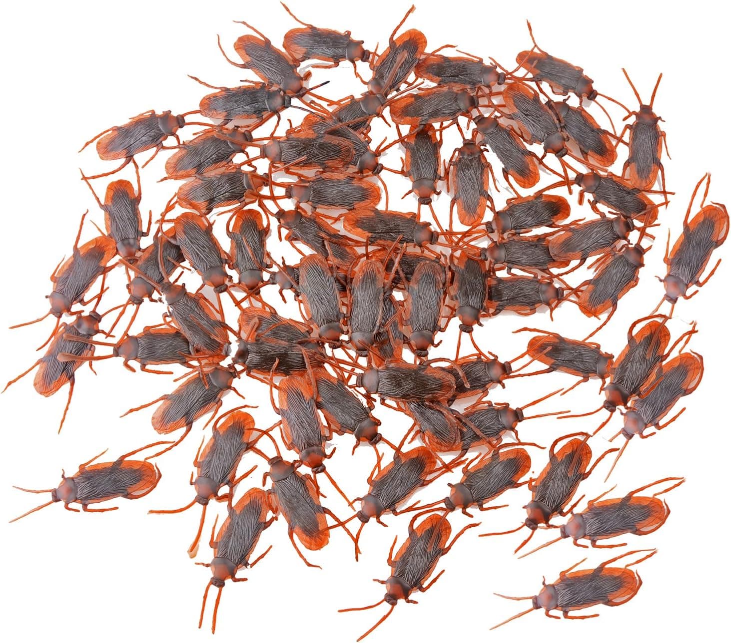 Third Goddess 60 Pieces Disgusting Realistic Looking Fake Cockroaches for Halloween Party Favors and Decorations