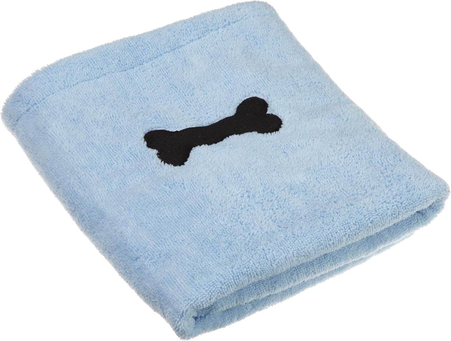 Kane Home Products Bone Embroidered Microfiber Dog Drying Towel, Blue