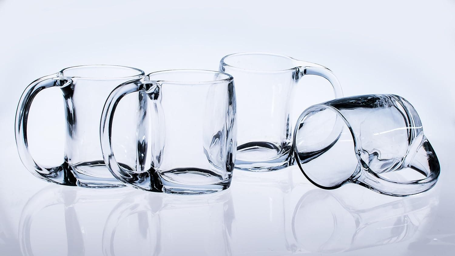 Beer Glass Mug Stein With Viking Element Design – 13.7 Oz (Set of 4)