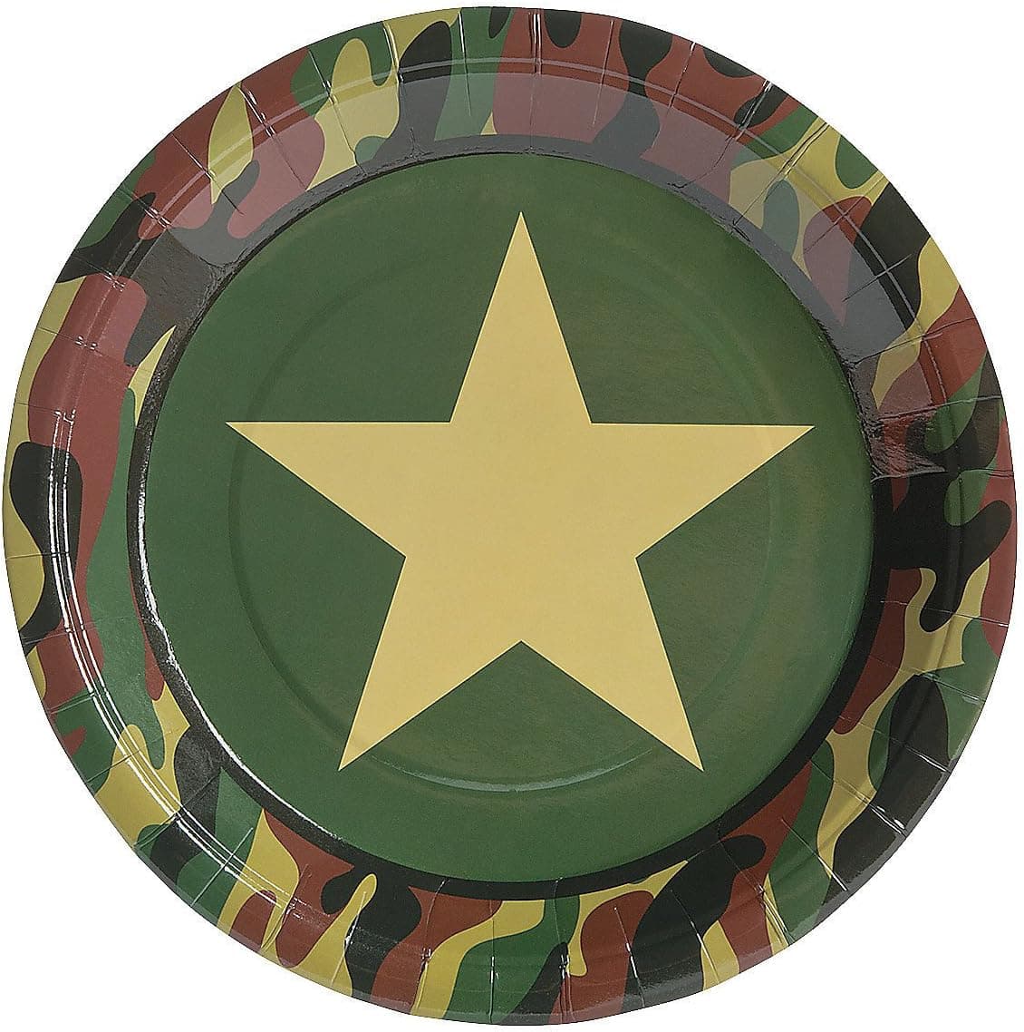 Fun Express Army Camouflage Dinner Plates (set of 8) Birthday Party Supplies