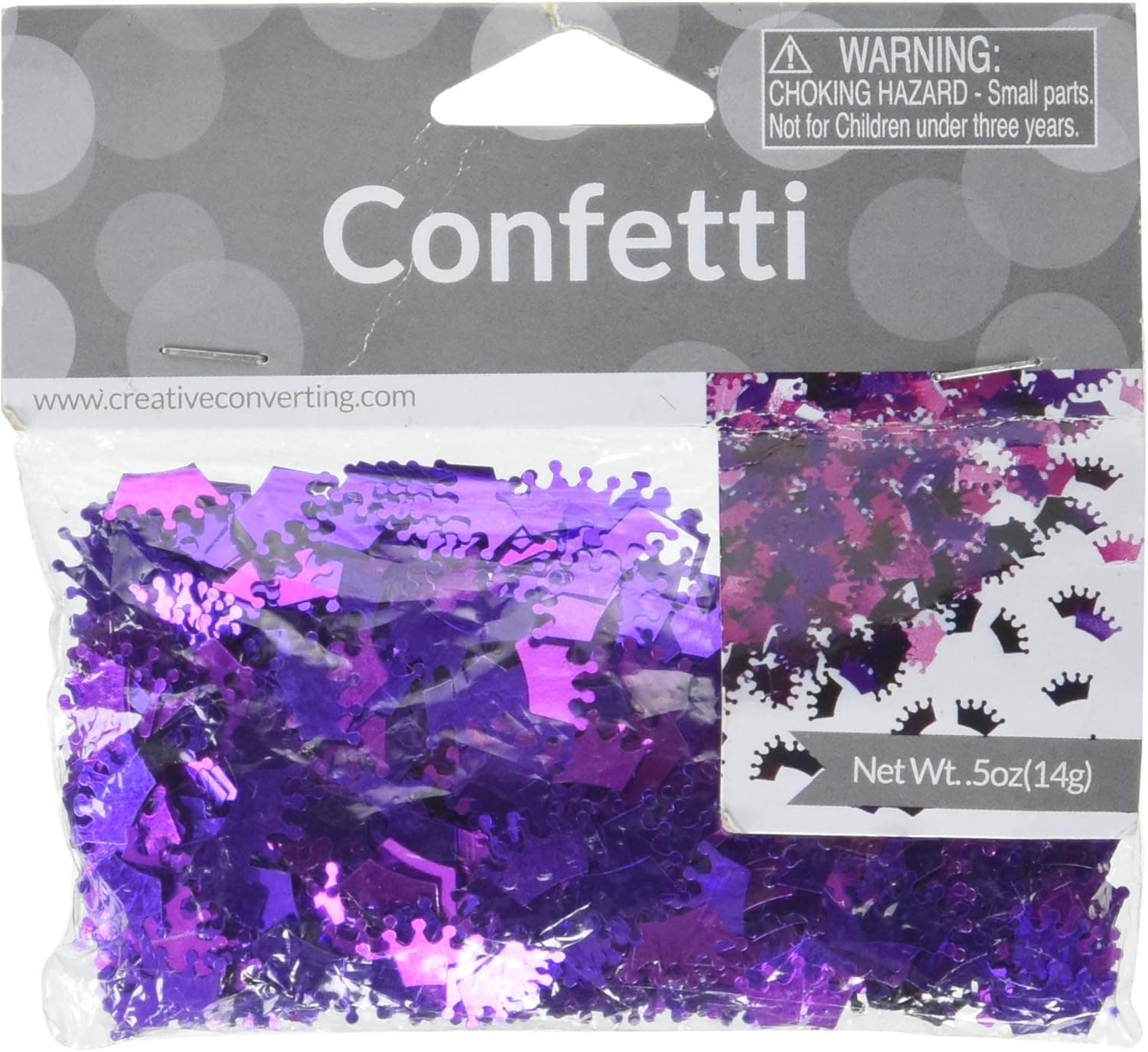 Creative Converting Confetti Foil Crowns Party Supplies, Multicolor