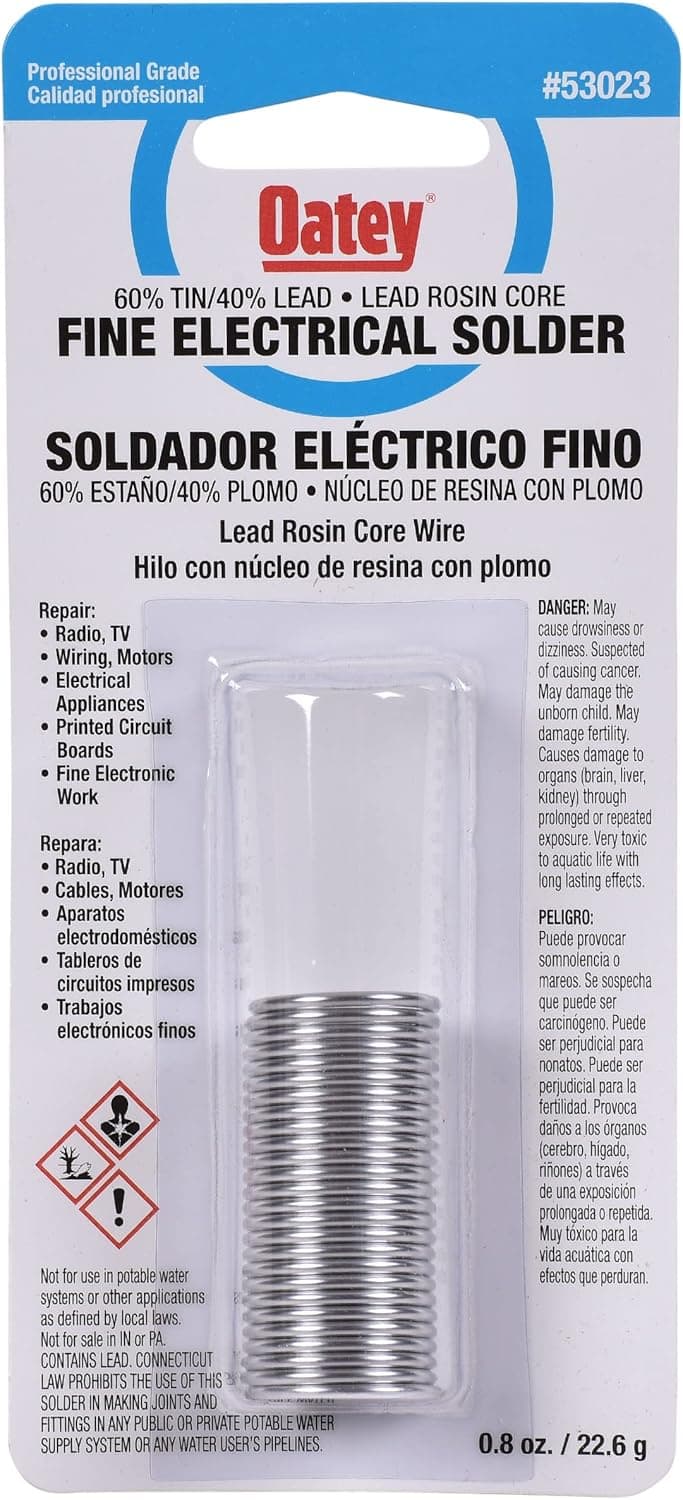 Oatey 53023 60/40 Rosin Core-Carded, 1 oz