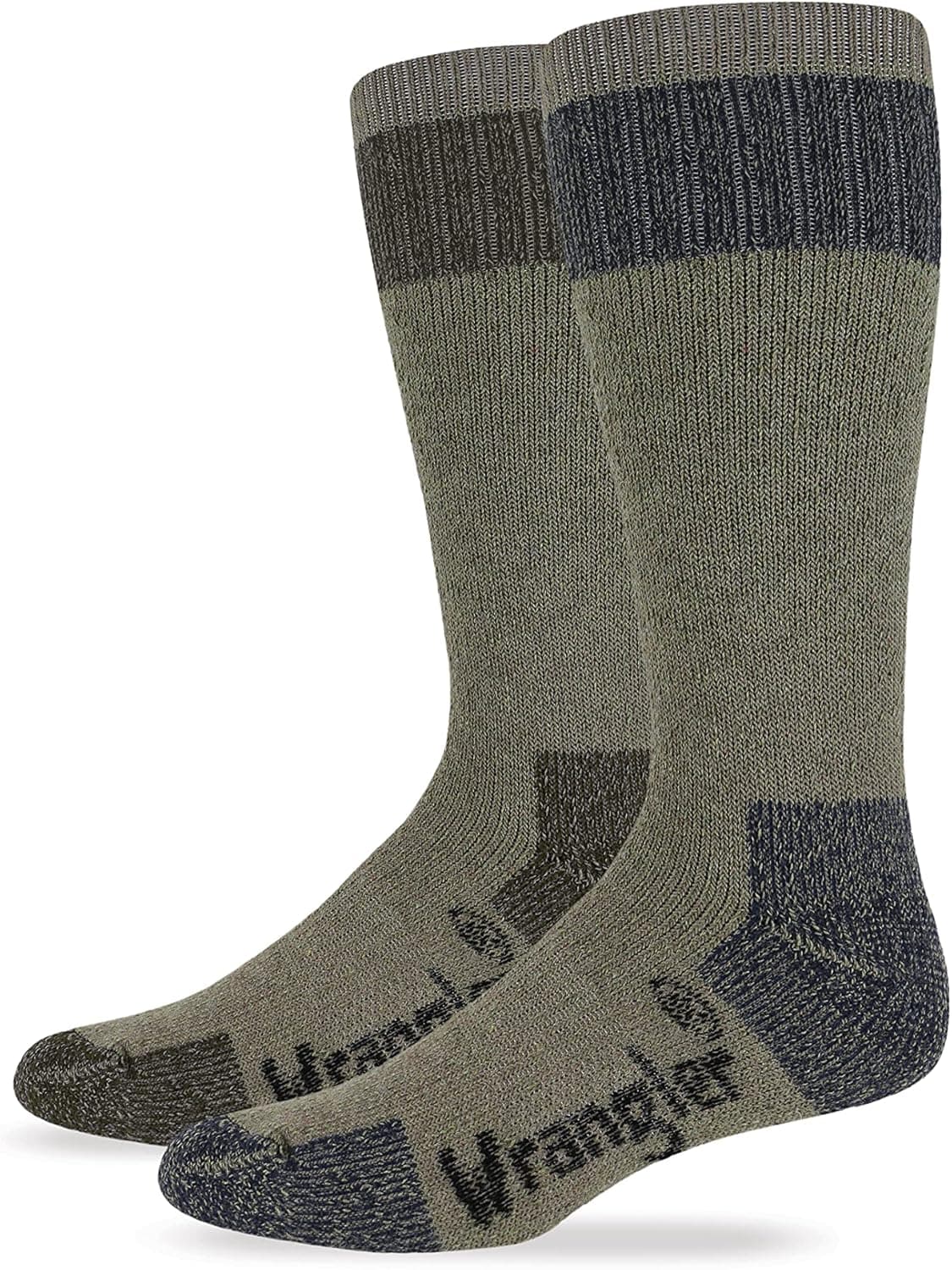 Wrangler Riggs Ultra-Dri Merino Wool Blend Work Socks, Assorted, (L) Men 9-13, 2 Pair