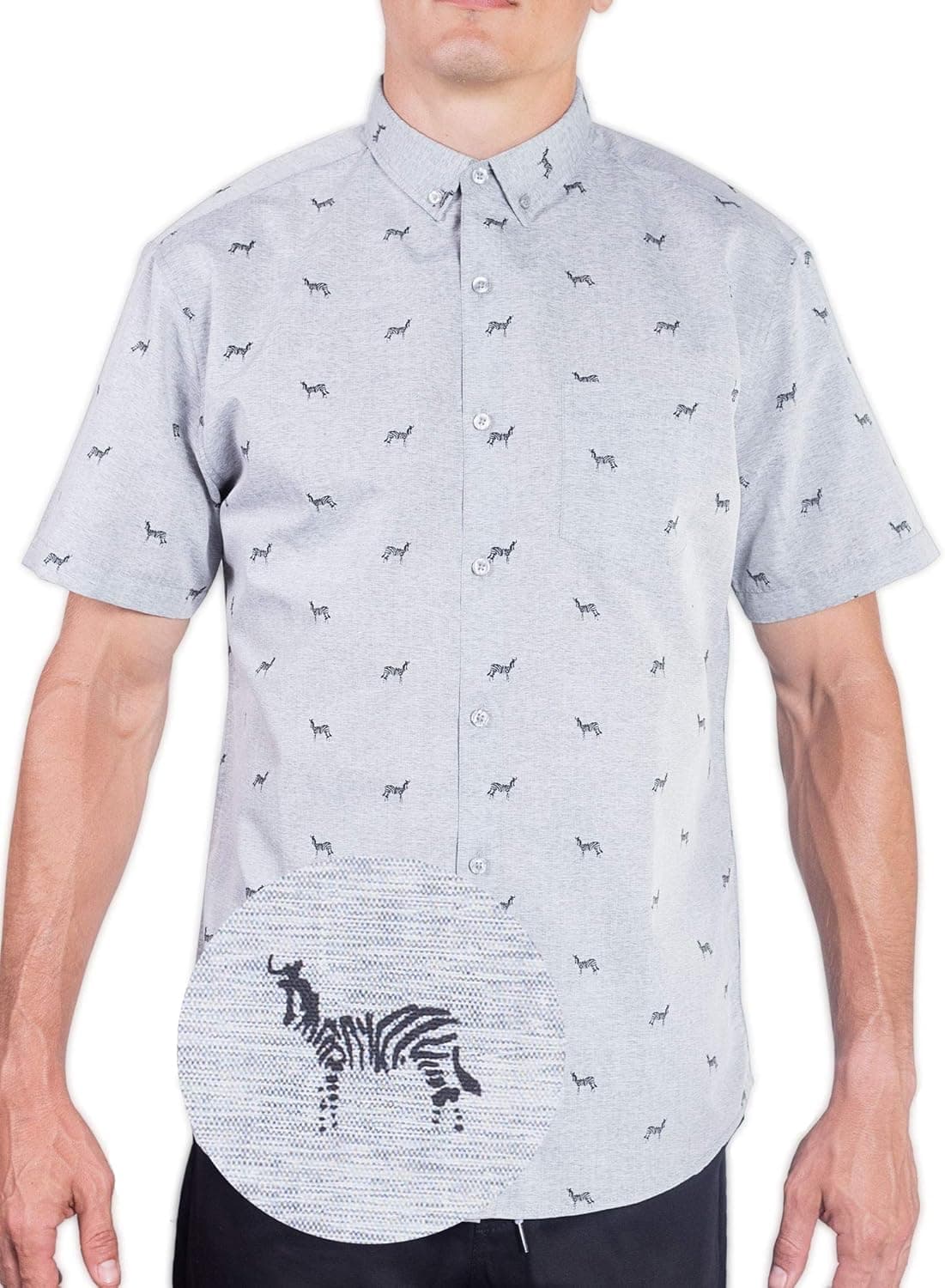 Visive Mens Short Sleeve Button Down Printed Shirts - Over 45 Novelty Prints Sizes S - 4XL