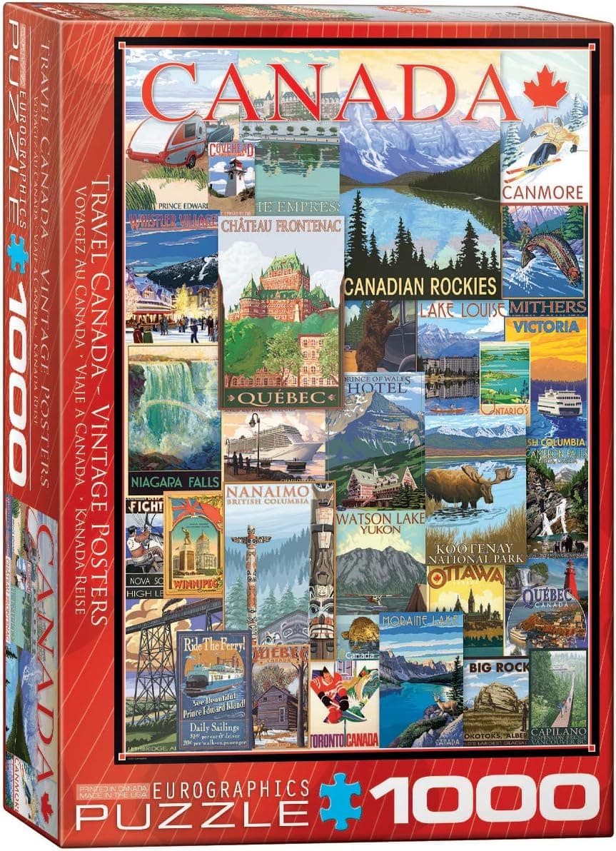 EuroGraphics Travel Canada Vintage Ads Puzzle (1000 Piece) (6000-0778)