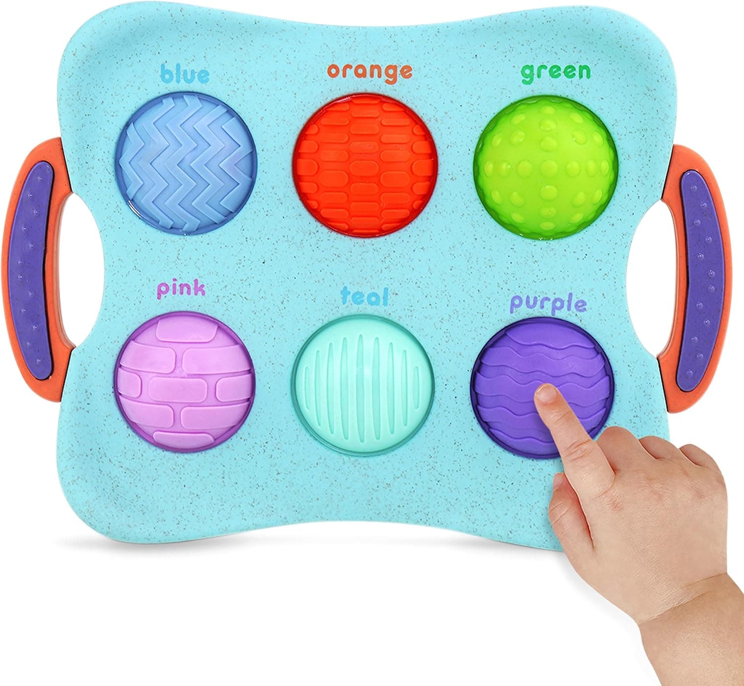 Roo Crew Sensory Toys Learning Tablet 2 - Educational Fidget Toy Set for Kids with Textured Bubbles - 11.5" x 8.25"