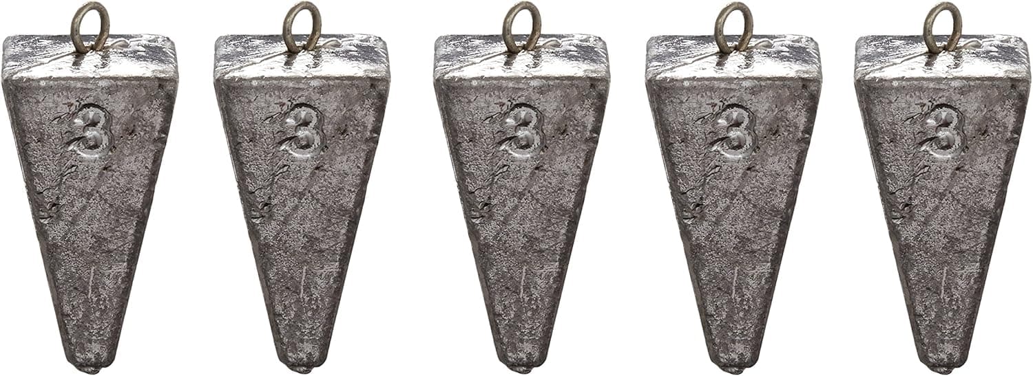 SOUTH BEND Pyramid Sinker, Pack of 5