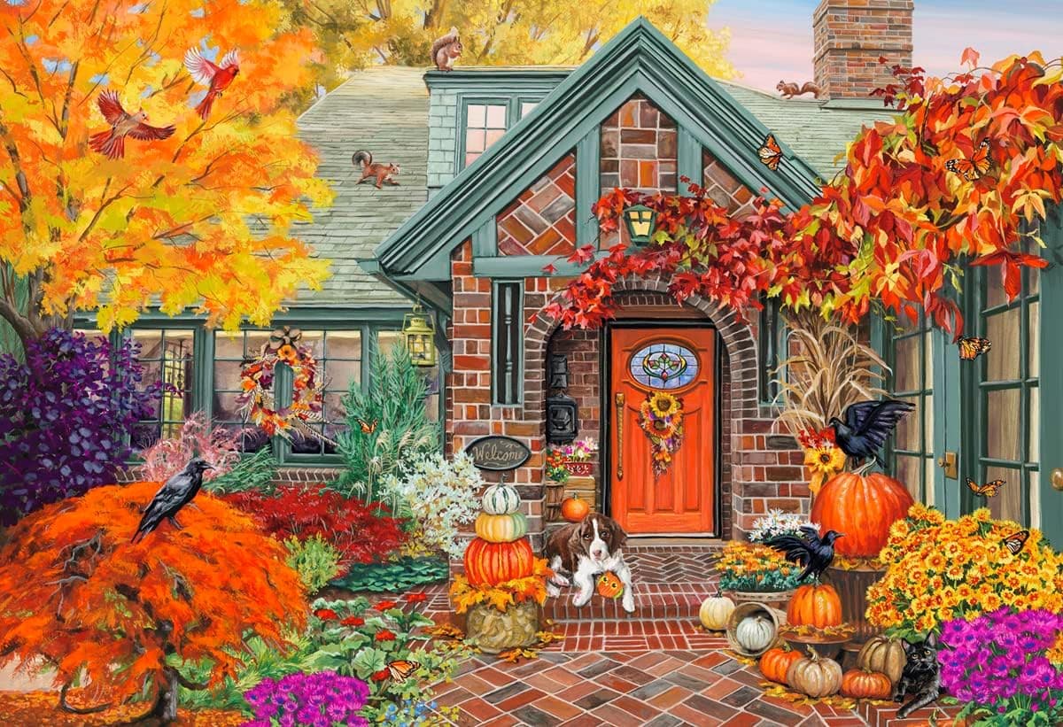 Cozy Autumn Jigsaw Puzzle 100 Piece by Vermont Christmas Company