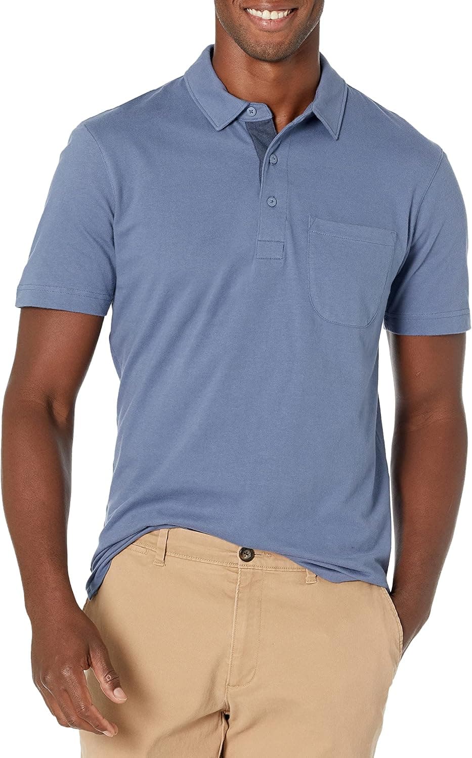 Goodthreads Men's Short-Sleeve Sueded Jersey Polo