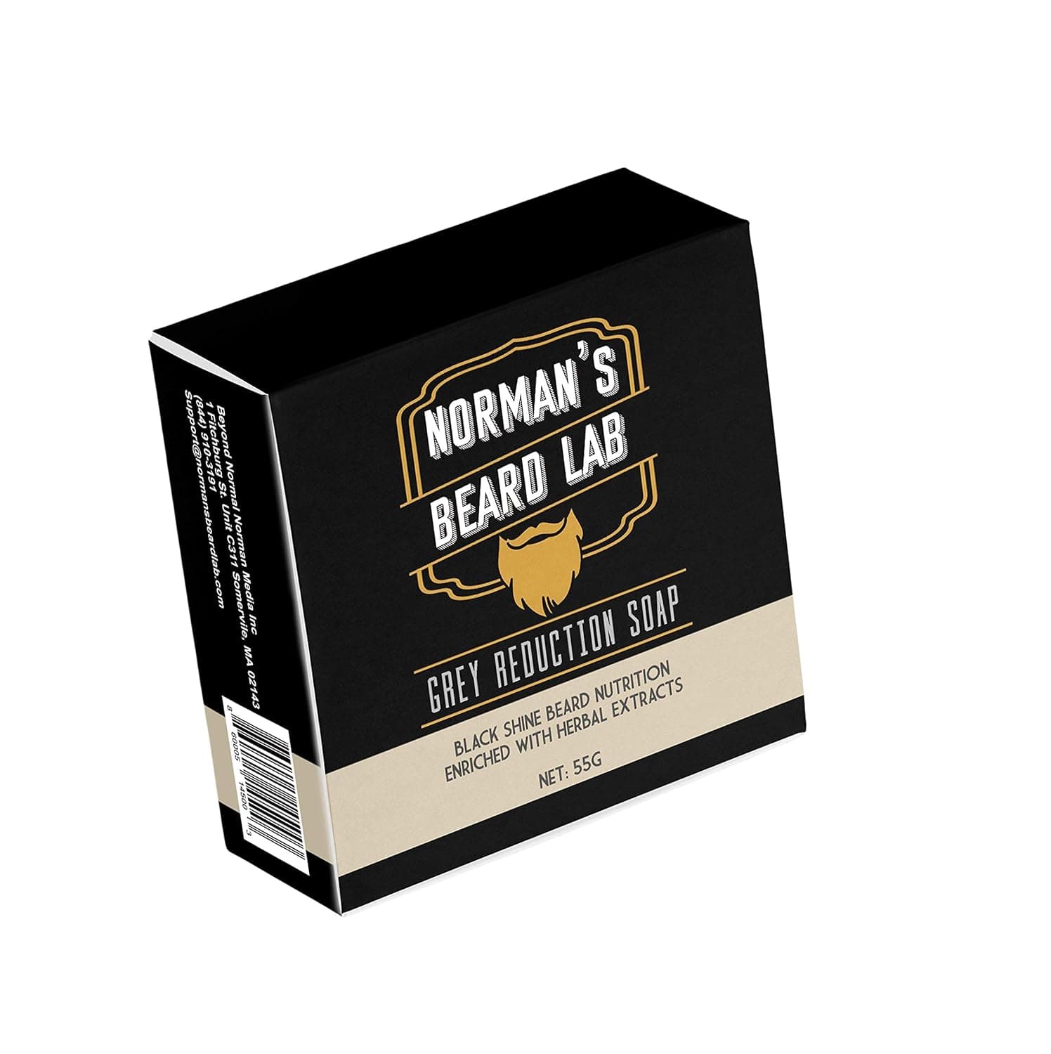 NORMAN'S BEARD LAB Grey Reduction Soap, Shine & Nutrition for Beard (1 Bar) Official Store, 1.9401 Ounce