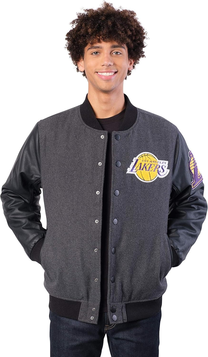 Ultra Game NBA Men's Full-Zip Classic Varsity Jacket