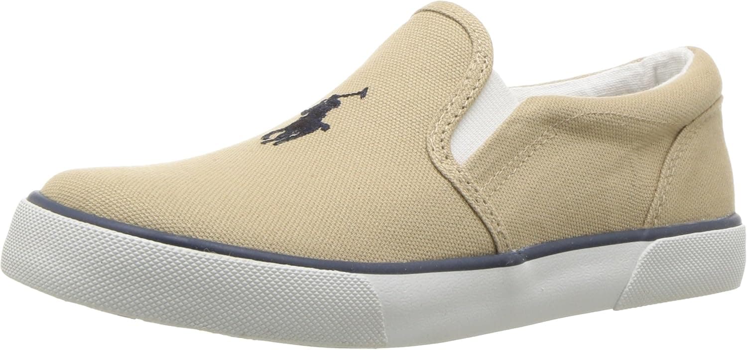 POLO RALPH LAUREN Kids Boy's BAL Harbour II Shoe, Khaki, 1.5 Medium US Little Kid