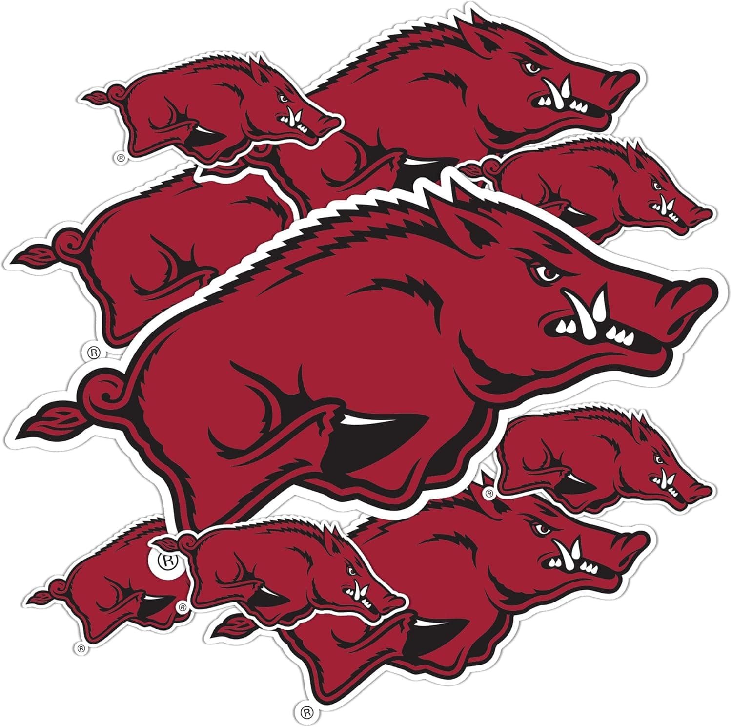 University of Arkansas Sticker Razorbacks U of A Hogs Stickers Vinyl Decals Laptop Water Bottle Car Scrapbook T3 (Type 3-1)