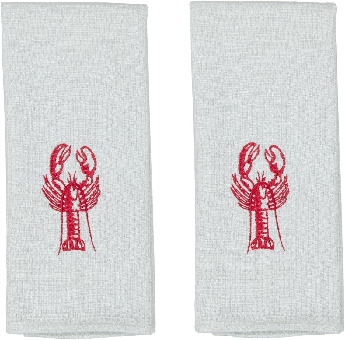 Now Designs Teatowels, Lobster Embroidery, Set of 2