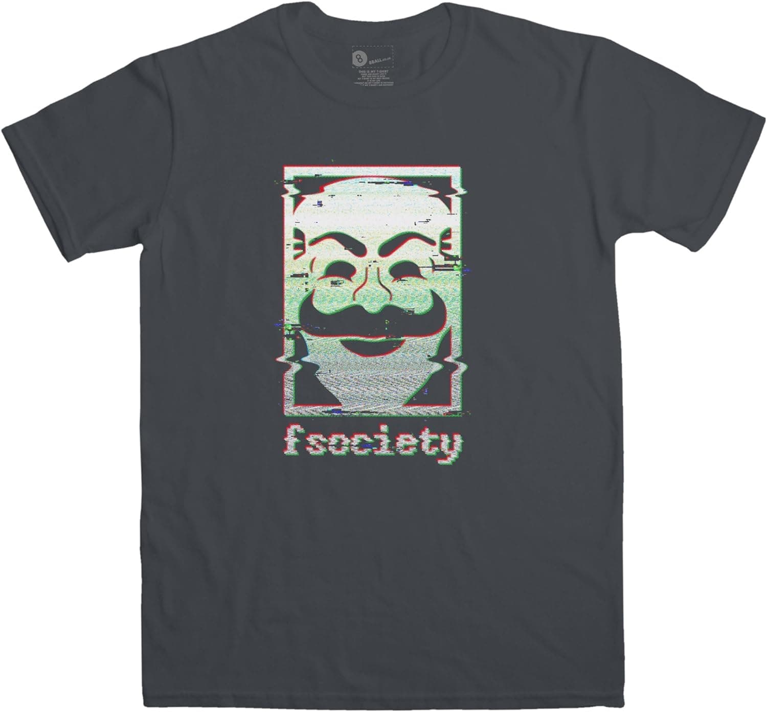 F Society Logo T Shirt - Charcoal - 2XL