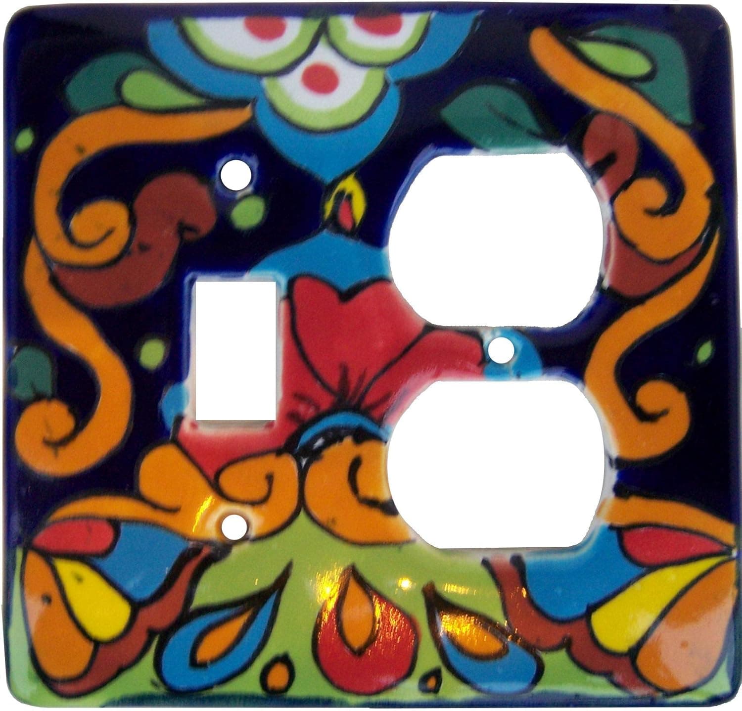 Rainbow Talavera Toggle-Outlet Switch Plate