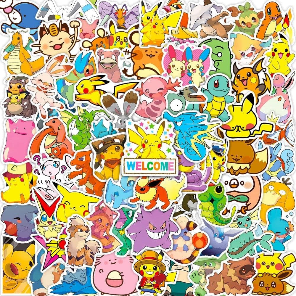 Cute Stickers for Kids Teens Adults,Cartoon Stickers for Water Bottle Waterproof,Vinyl Anime Stickers for Laptop Skateboard Suitcase Classroom Rewards Kawaii Birthday Party Favor 100pc