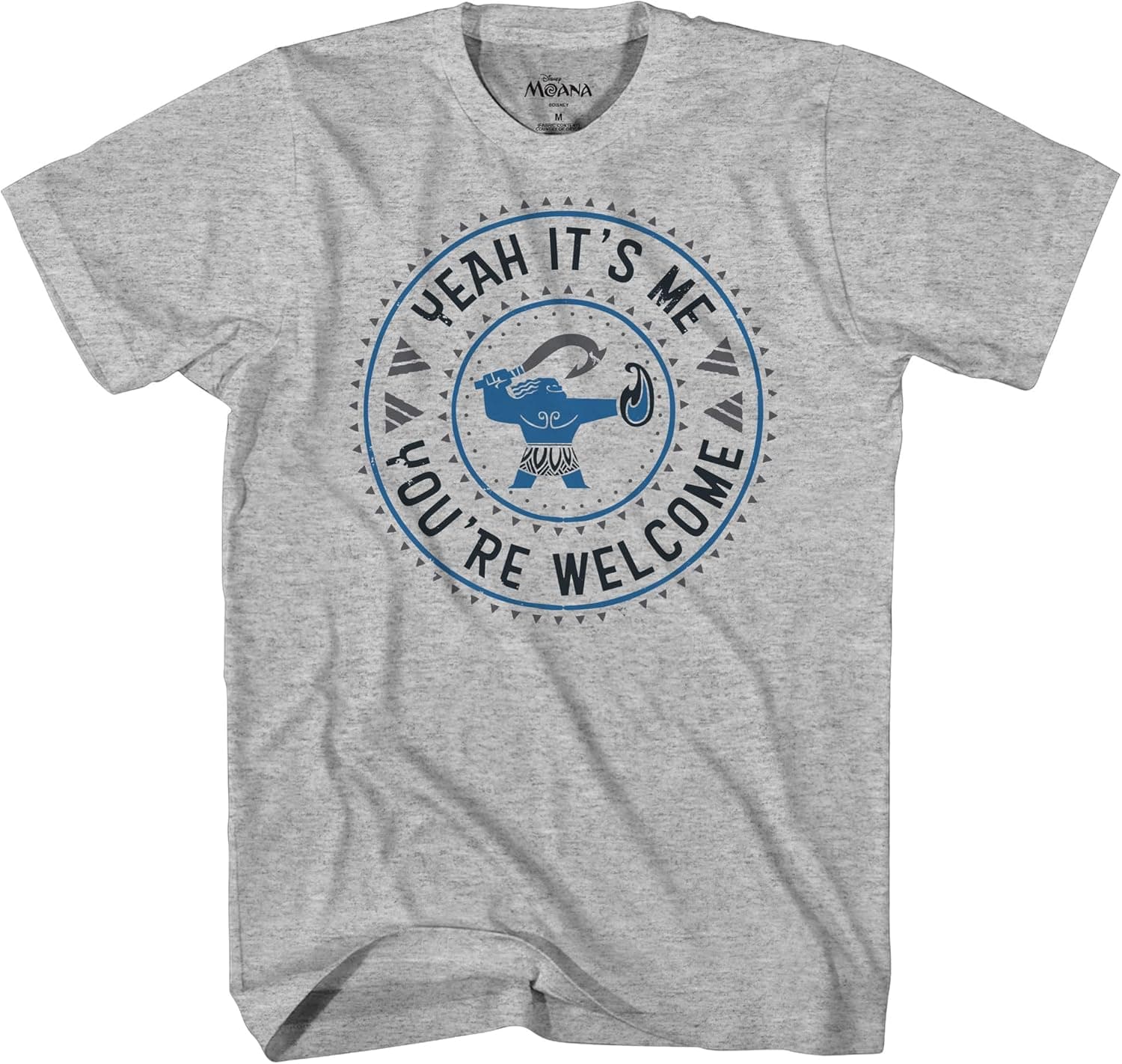 Disney Moana Maui It's Me You're Welcome T-Shirt(Heather Grey,Medium)