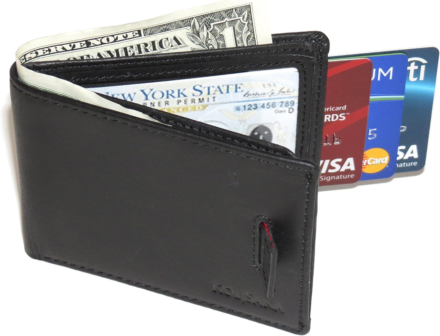 Best Slim Bifold Genuine Leather RFID Secure Thin Front Pocket Wallet for Men
