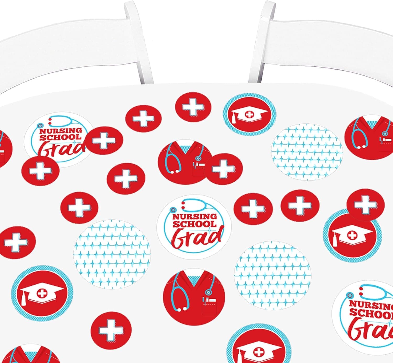 Big Dot of Happiness Nurse Graduation - Medical Nursing Graduation Party Giant Circle Confetti - Party Decorations - Large Confetti 27 Count