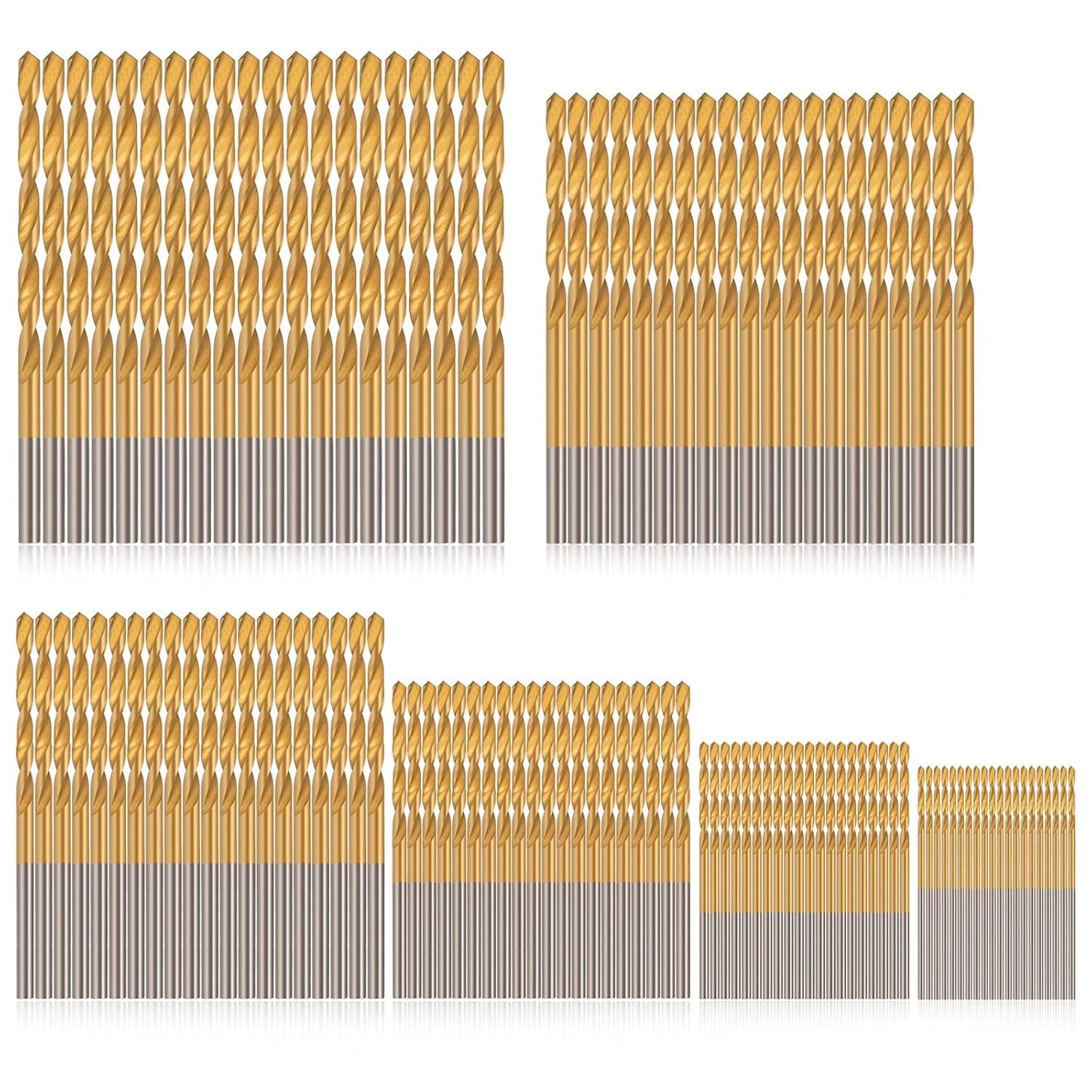 COMOWARE 120 Pcs Metric Drill Bit Set -Titanium Small Drill Bits Set, High Speed Steel, Micro Drill Bit for Wood, Plastic, Aluminum Alloy, (1 mm to 3.5 mm)