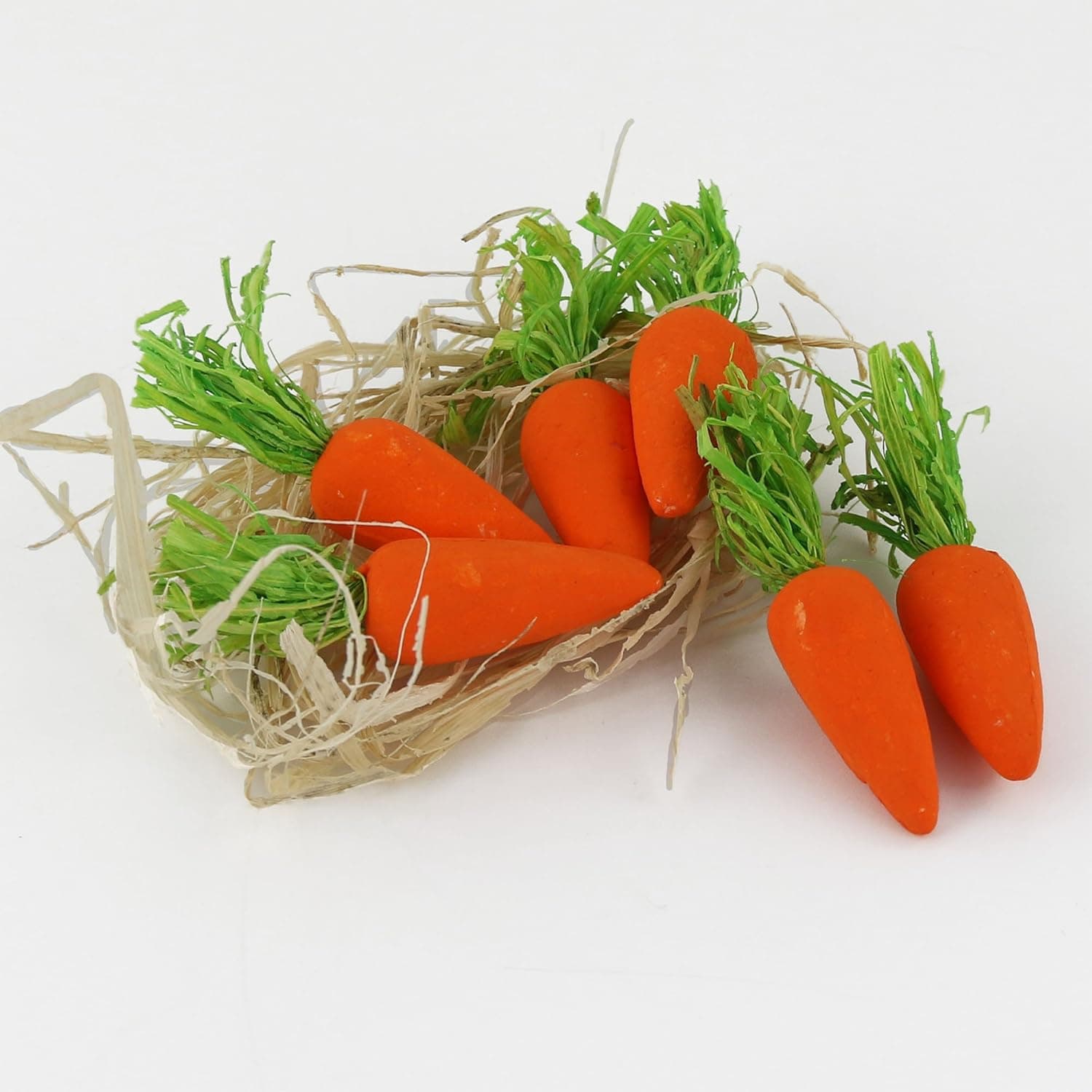WEWILL Beautiful Lifelike Orange Foam Craft Carrots Artificial Vegetable Ornament Bunny Girl Gift Decoration Easter Party Decor (Pack of 6)