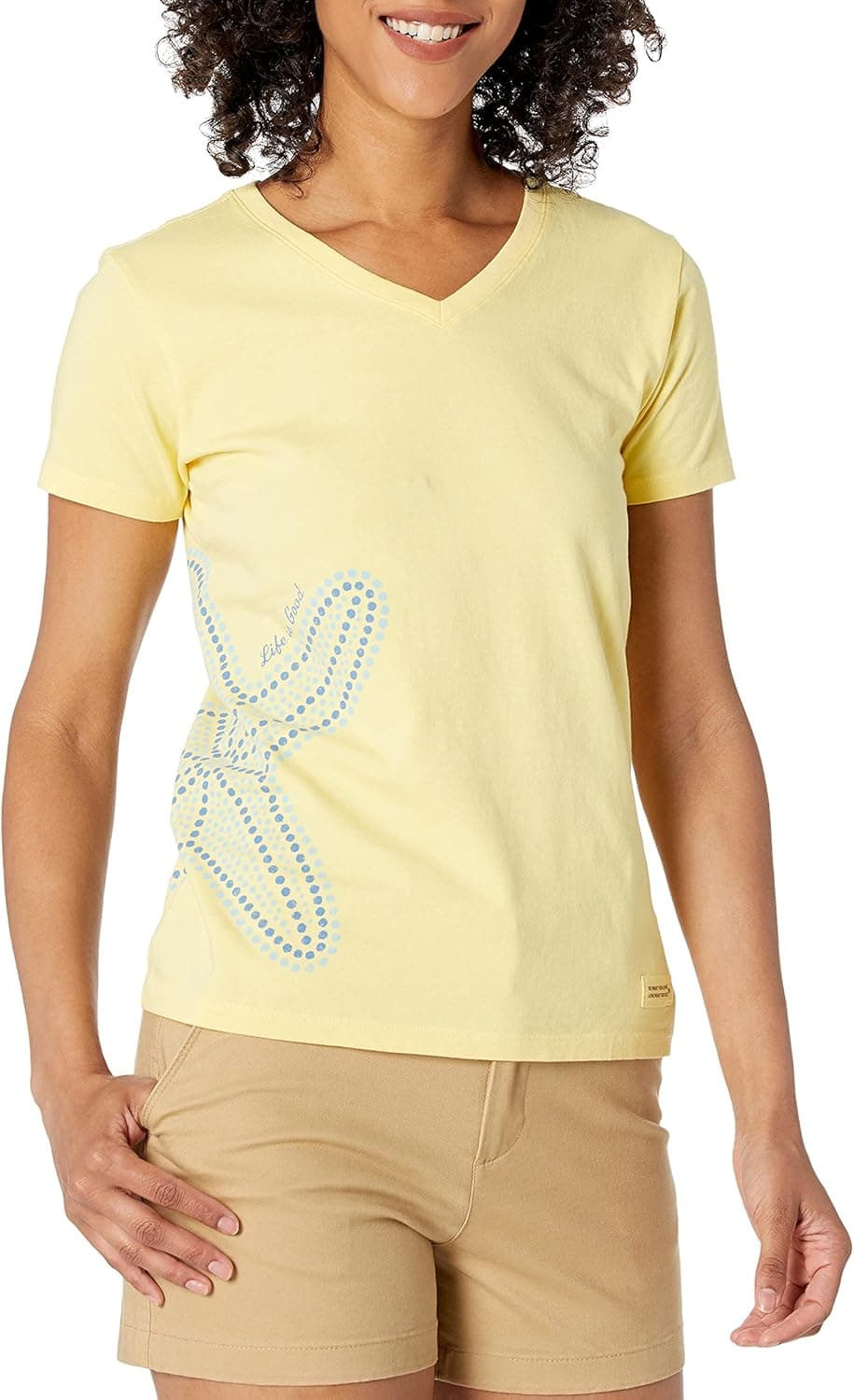 Life is Good Women's Wildflower Butterfly Crusher Vee