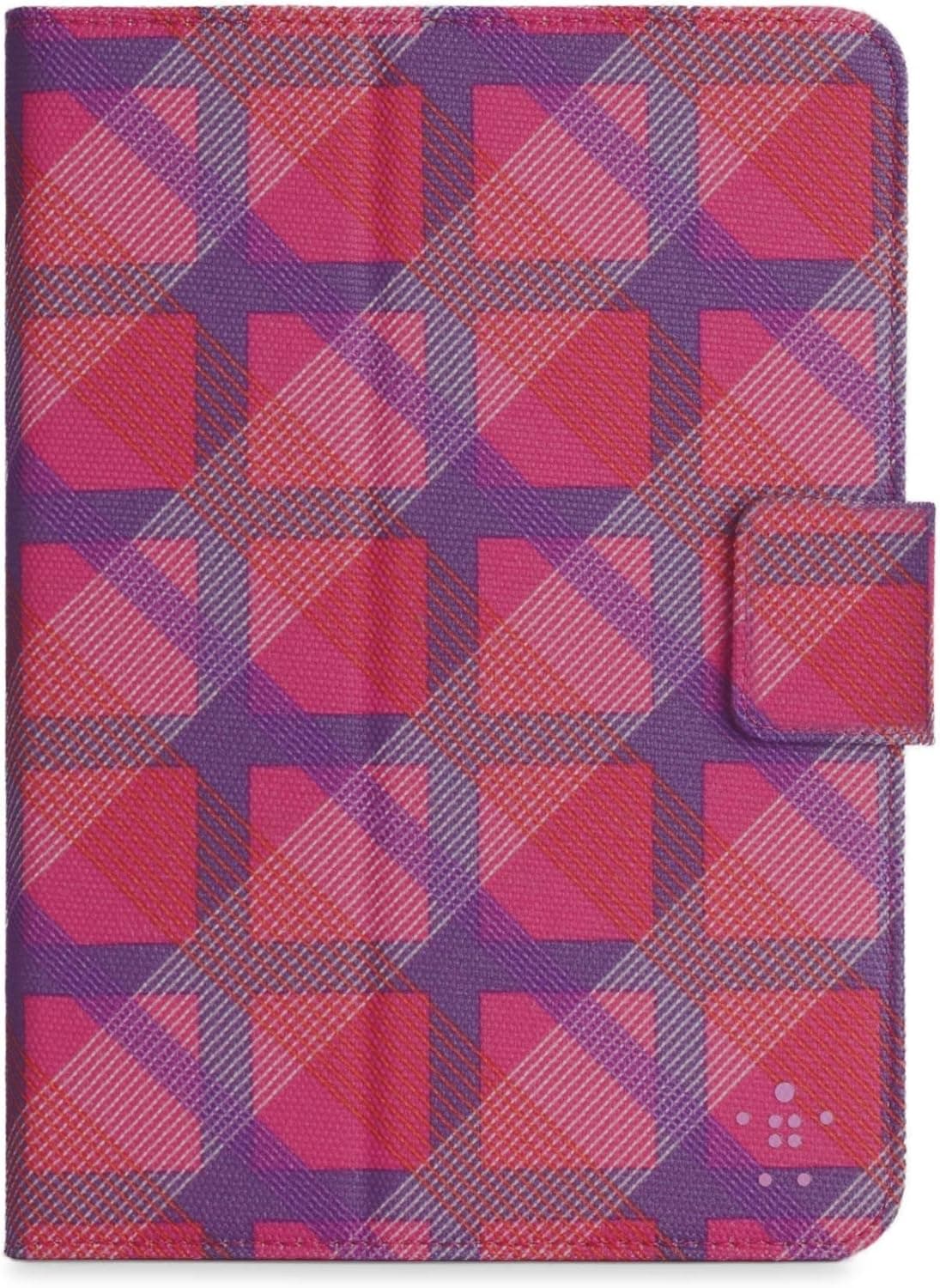 Belkin Tartan Cover Folio with Stand for Apple iPad mini, Pink (F7N016ttC01)