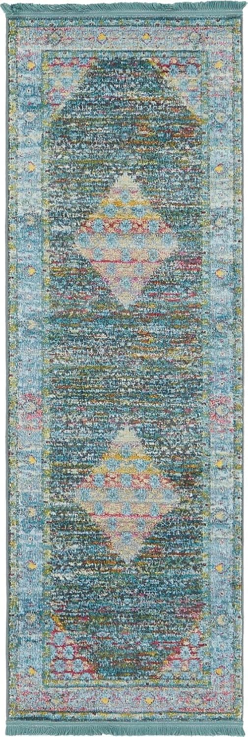 A2Z Rug Blue 2' 2 x 6' Feet Runner St. Tropez Collection Traditional and Modern Area Rugs and Carpet