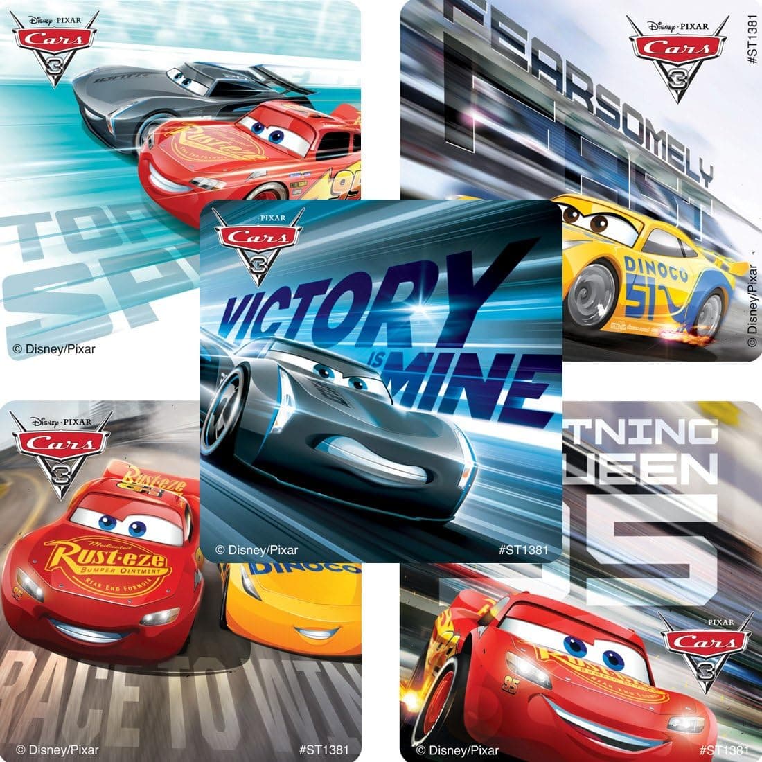 Cars 3 Movie Stickers - Prizes and Giveaways - 100 per Pack