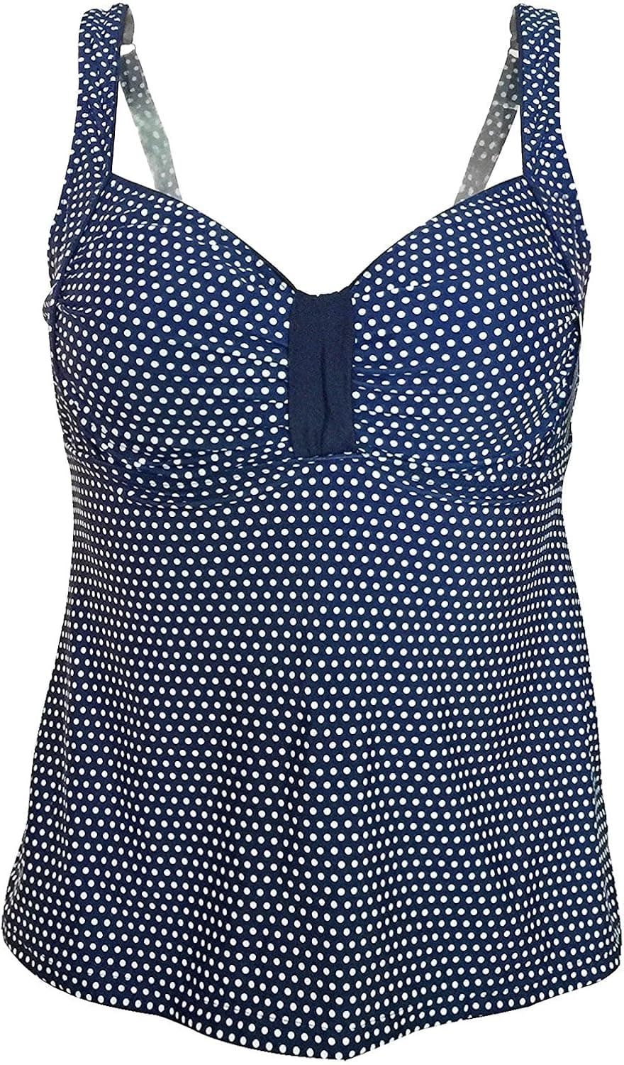 Gabrielle-Aug Women's Vintage Floral Cherry Print Tankini Top Swimsuit(FBA)