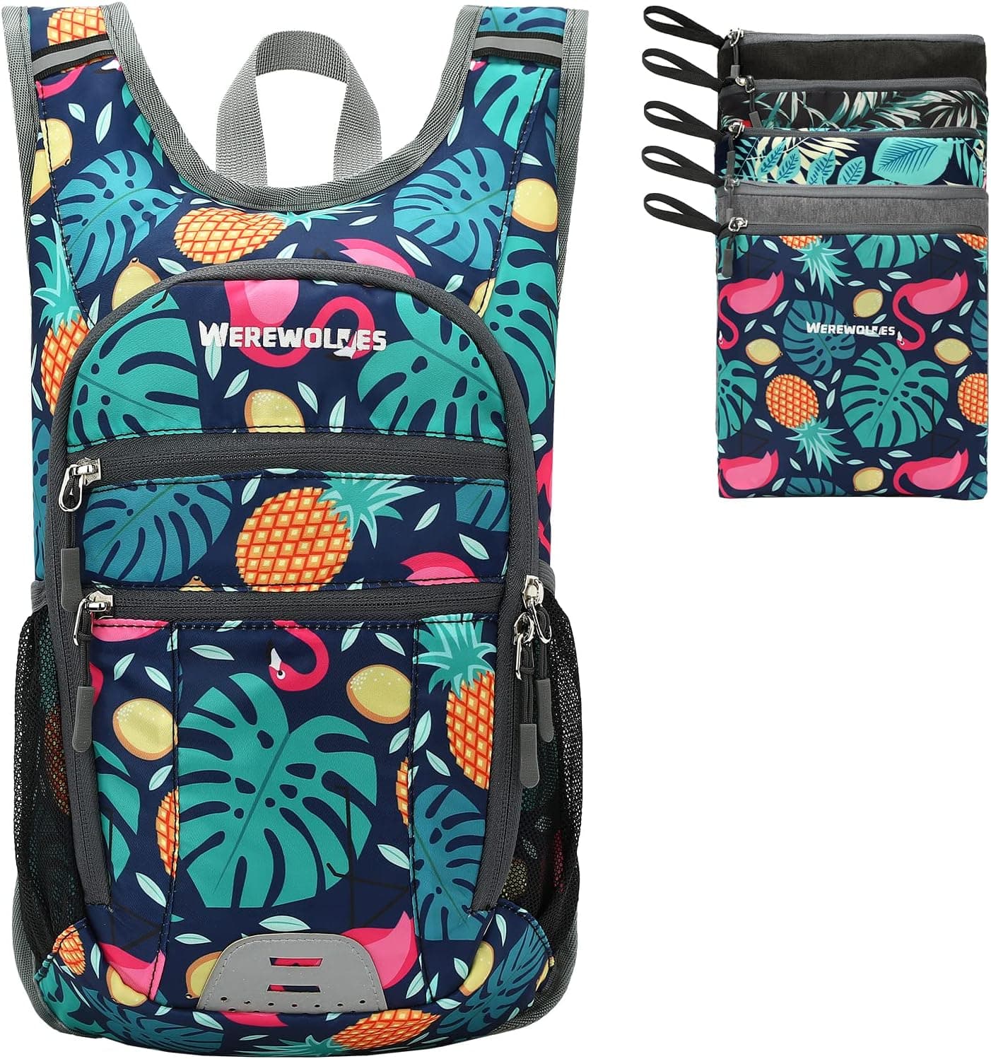 WEREWOLVES 10L Small Hiking Backpack, Lightweight Foldable Packable Casual Outdoor Travel Daypack