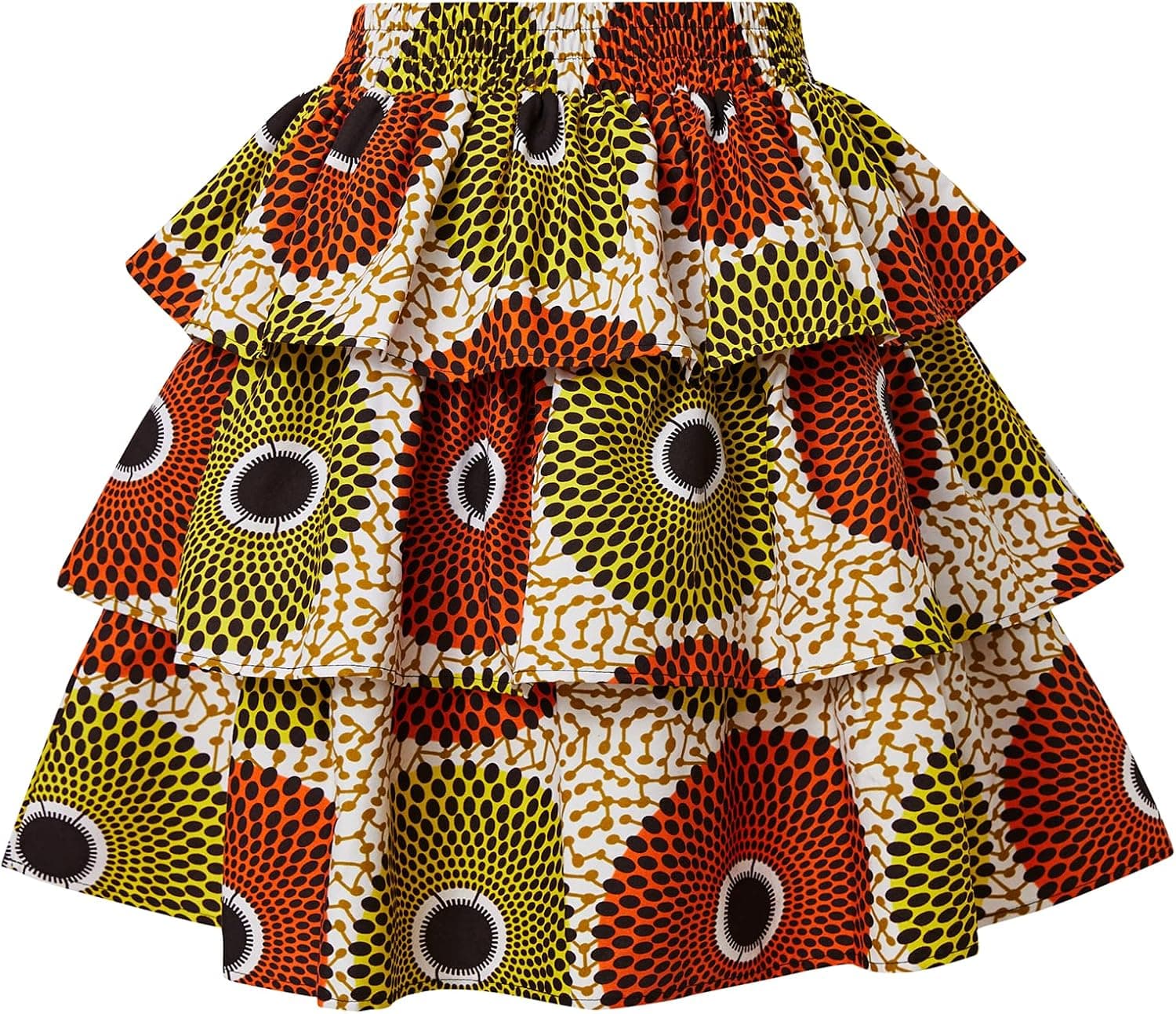 Women African Skirt Dutch Ankara Tradition Print Wax Patchwork Skirts Full Circle Skirt